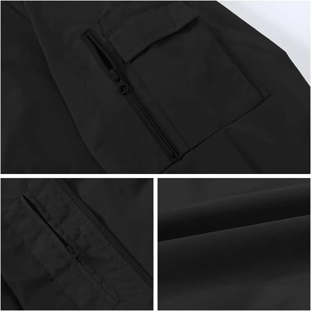 Gopune Men's Windproof Bomber Jacket Lightweight Windbreaker Outdoor Golf Fashion Coat