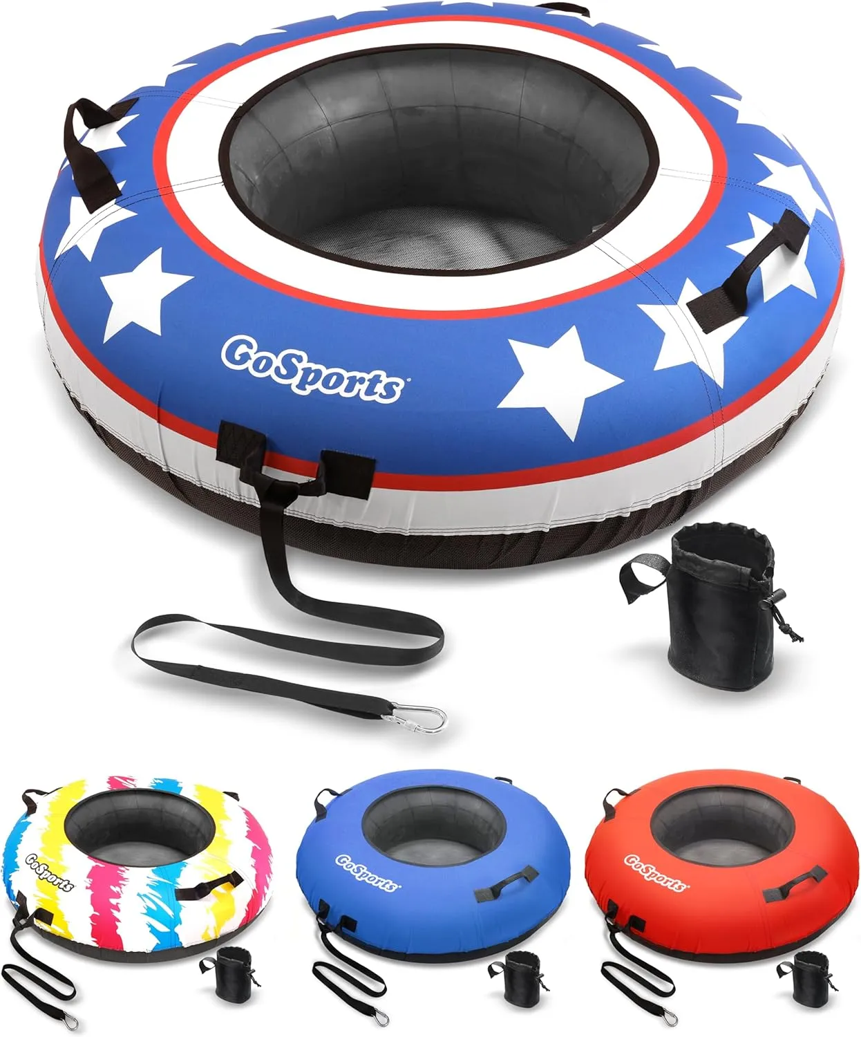 GoSports 44 Inch Heavy-Duty River Tube with Premium Canvas Cover - Choose Your Style - Commercial Grade River Tube