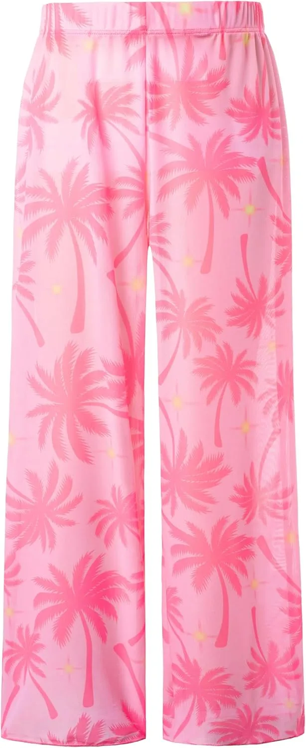GRACE KARIN Teen Girls Bathing Suits Kids 4 Piece Long Sleeve Swimsuit Kimono Up Pants Bikini Tankini Set Swimwear