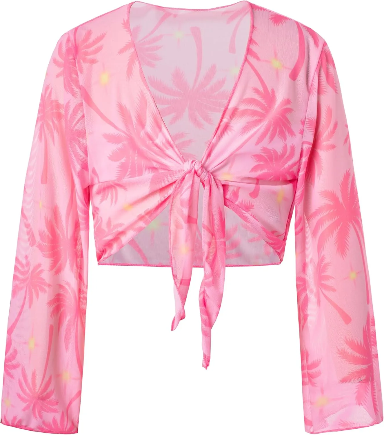 GRACE KARIN Teen Girls Bathing Suits Kids 4 Piece Long Sleeve Swimsuit Kimono Up Pants Bikini Tankini Set Swimwear