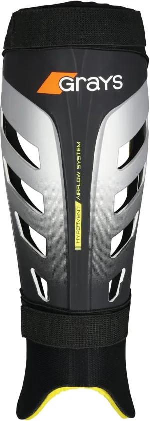 GRAYS G800 Shinguards Size: Large Black/Silver