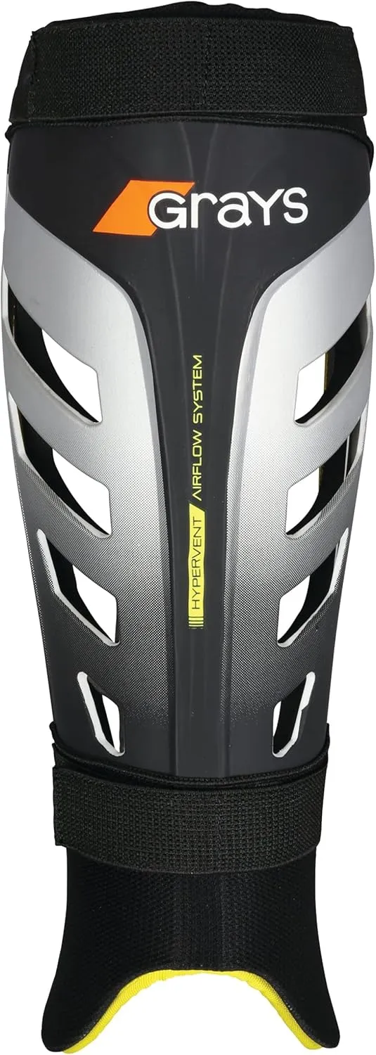 GRAYS G800 Shinguards Size: Large Black/Silver