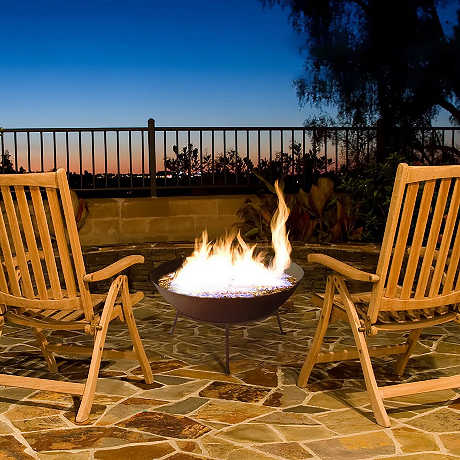 Grillz Fire Pit Outdoor Heater Charcoal Rustic Burner Steel Fireplace 70CM