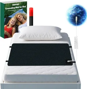 Grounding Mat for Bed: Grounding Pad for Sleeping - Anti-Slip PU Leather Grounded Mattress Pad Kit with Grounding Cord - Full 27''×54‘’