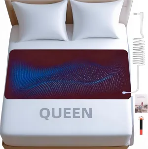 Grounding Mat for Bed,Queen Mattress Grounding Pad(27x60In) for Better Sleep,Pain Relief,Reduce Inflammation,Anti-Slip Tear-Resistant PU Leather with Grounding Cord Grounding Sheets Queen