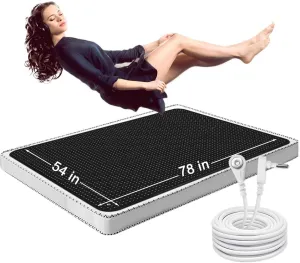 Grounding Mat King, PU Leather, Grounding Mat for Bed Improves Sleeping, 54X78IN