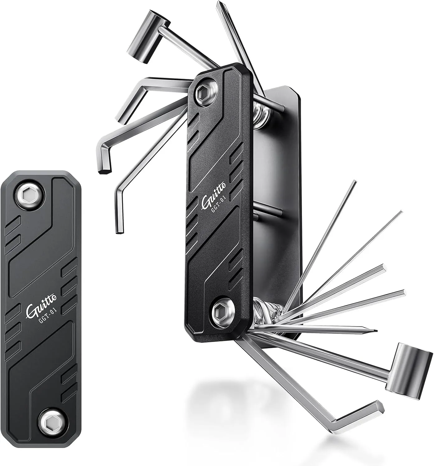 GUITTO Guitar Multi Tool Bass Pocket Guitar Tool Aluminum alloy structure with Storage Bag GGT-01