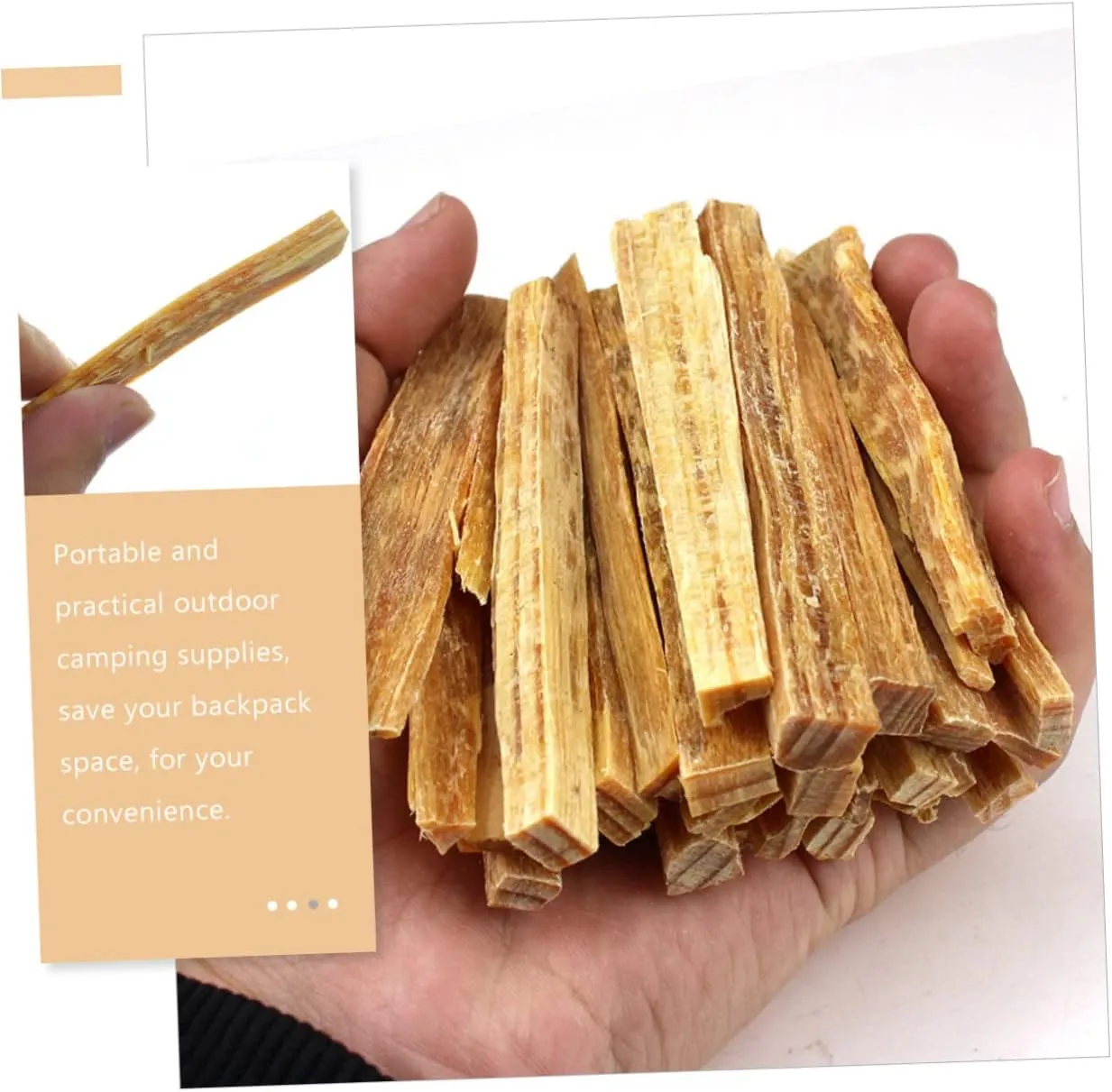 HANABASS 2pcs 1 1 Bag Natural Firewood Sticks Starter Logs Campfire Ignition Tools for Outdoor BBQ Camping