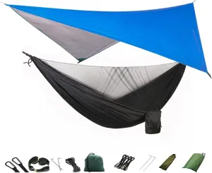 Hanging ?Chair Swing Camping Hammock, Portable Travel Hammock with Net and Rainfly, Tree Light Hammock Tent for Outdoor Backyard Hiking Hammock