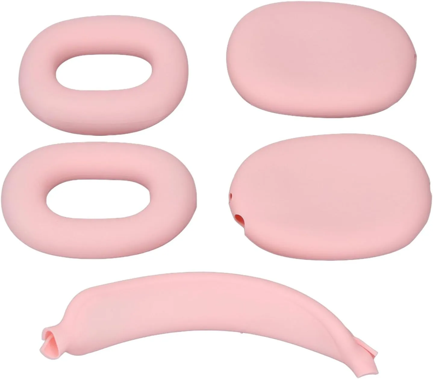 Hard Shell Headphone Case with Silicone Ear Cups Cover Ear Pad Case Cover Headband Cover EVA Headset Travel Bag Support Auto Wake Sleep Function (Light Rose)