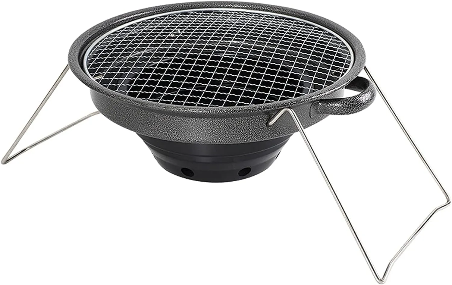 Heating Furnace, Wood Burning Camp Stove, Outdoor Leisure Carbon Multi-Function Folding Camping Barbecue Stove with Sugar Binaural Handles, Detachable Design,32×17cm