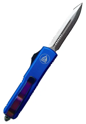 HIGH PERFORMANCE OTF - BLUE - SERRATED DAGGER