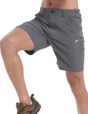 Hiking Shorts Men Cargo Quick Dry Lightweight Stretch Tactical Shorts for Fishing Travel Casual with Multi Pockets