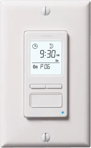 Honeywell Home RPLS740B ECONOswitch 7-Day Solar Programmable Switch, Lights and Motors, Indoor and Outdoor, Energy Saving White