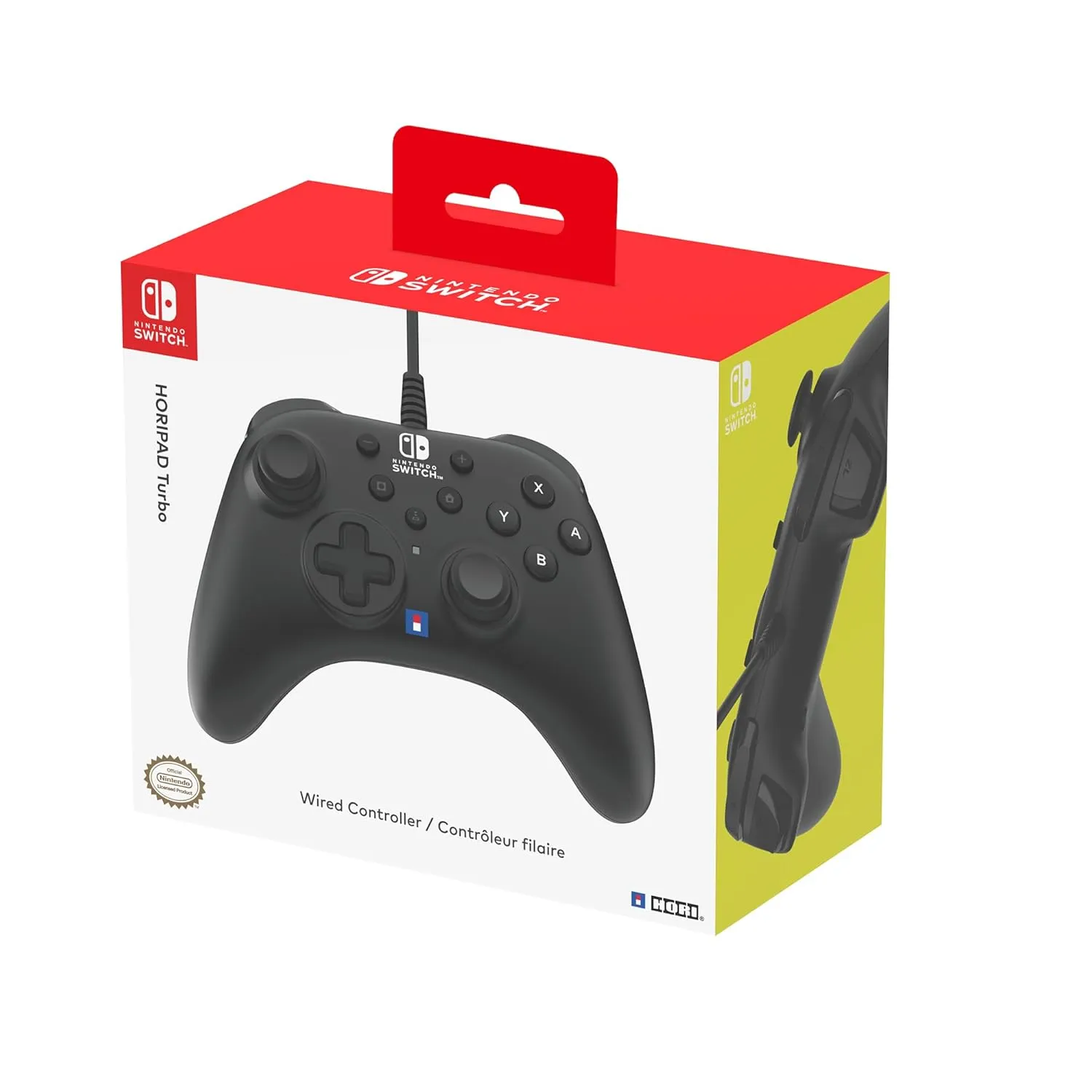 Hori Nintendo Switch HORIPAD Turbo Wired Controller Pad - Official Nintendo Switch Licensed - Black