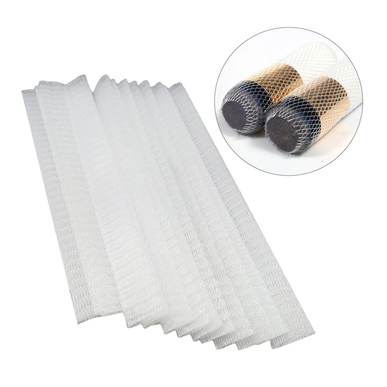 Housoutil 3sets Travel Makeup Brushes Brush Mesh Cover Set Protectors Make up Cover Reusable 100pcs*3