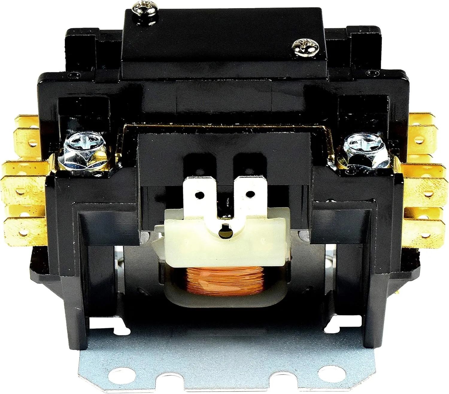 HQRP Single Pole / 1 Pole 30 Amp Coil 24-Volt Condenser Contactor Compatible with Carrier Payne Bryant HN51KC024, Trane C147094P02 1P030024V Replacement, UL Listed