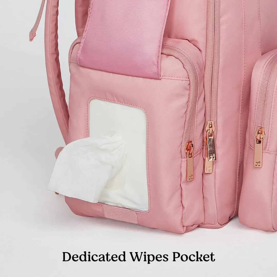 Huggies Signature Hug Pack Diaper Backpack, Bridal Rose, O/S