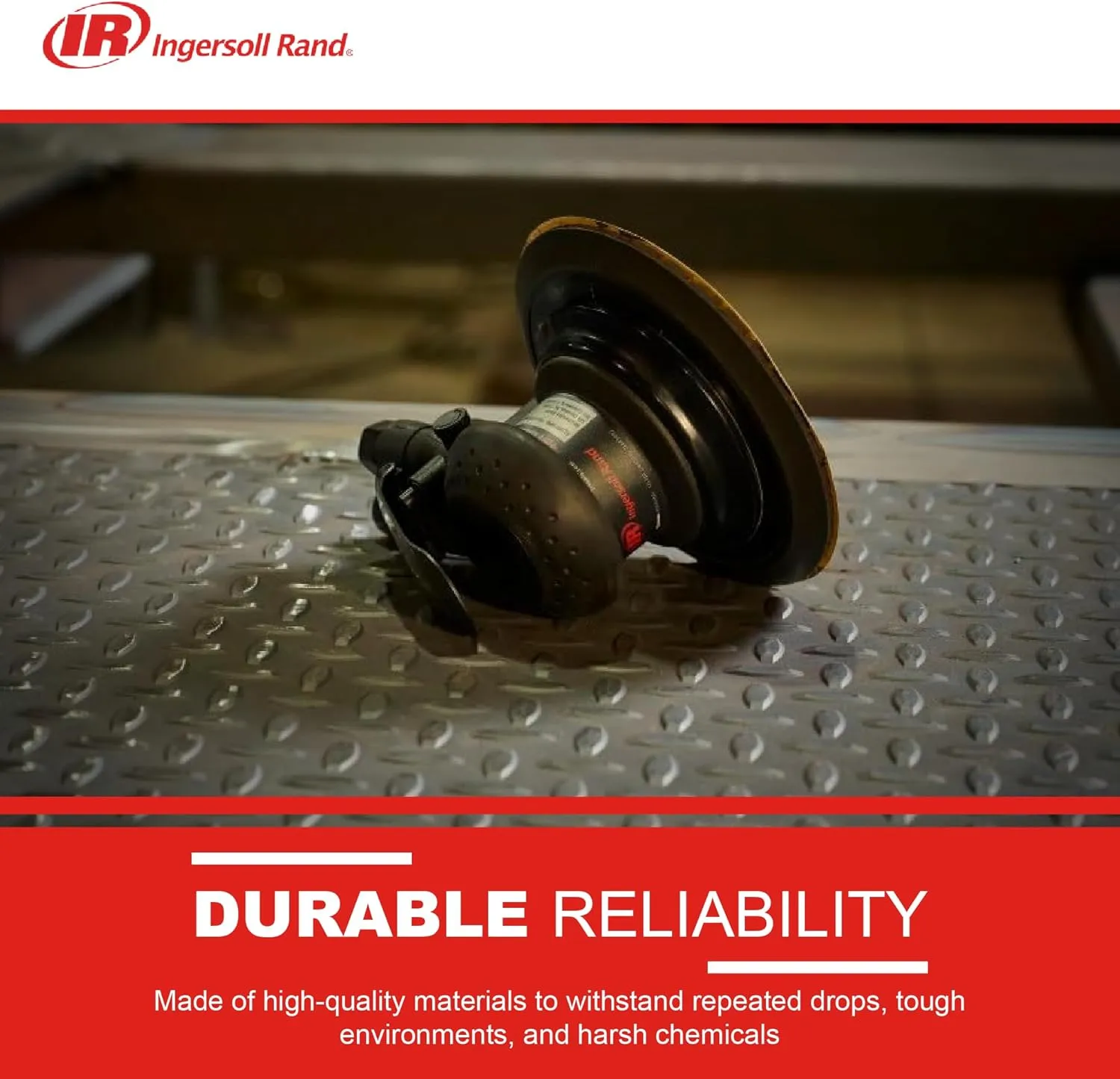 Ingersoll Rand 4151 Random Orbital Air Sander, 3/16" Orbit, 6" Vinyl Pad, 12,000 RPM, 0.2 HP
