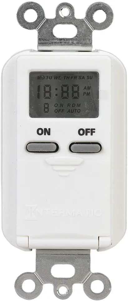 Intermatic EI500WC 7-Day Single-Pole Digital Time Switch, White