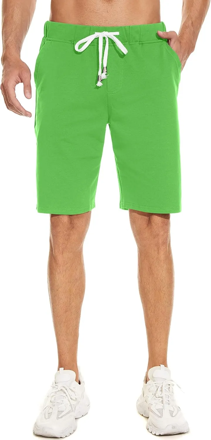 Janmid Men's Casual Shorts Elastic Jogger Gym Active Pocket Shorts