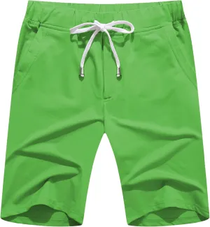 Janmid Men's Casual Shorts Elastic Jogger Gym Active Pocket Shorts