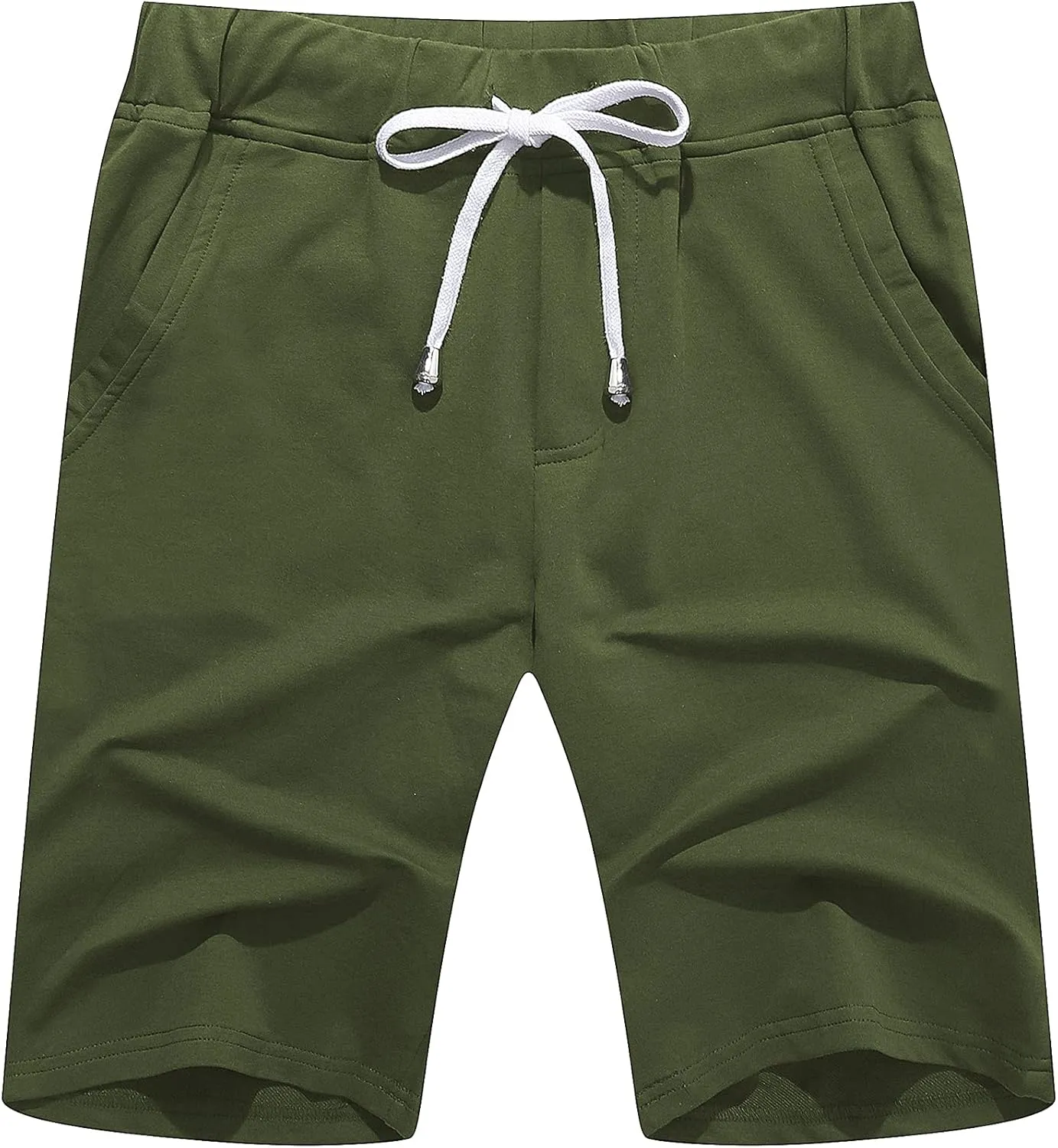 Janmid Men's Casual Shorts Elastic Jogger Gym Active Pocket Shorts