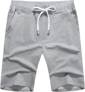 Janmid Men's Casual Shorts Elastic Jogger Gym Active Pocket Shorts