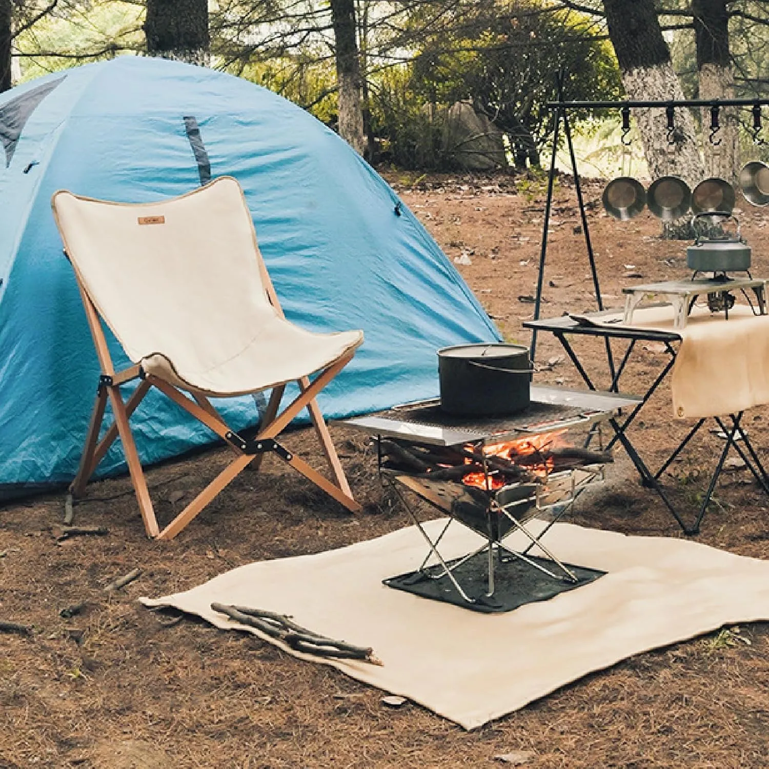 JEELAD Fireproof Mat Fire Pit Ember Mat Fire Blanket Under Grill for Outdoor Grill Firepit Grass Patio Lawn Campsite BBQ Floor