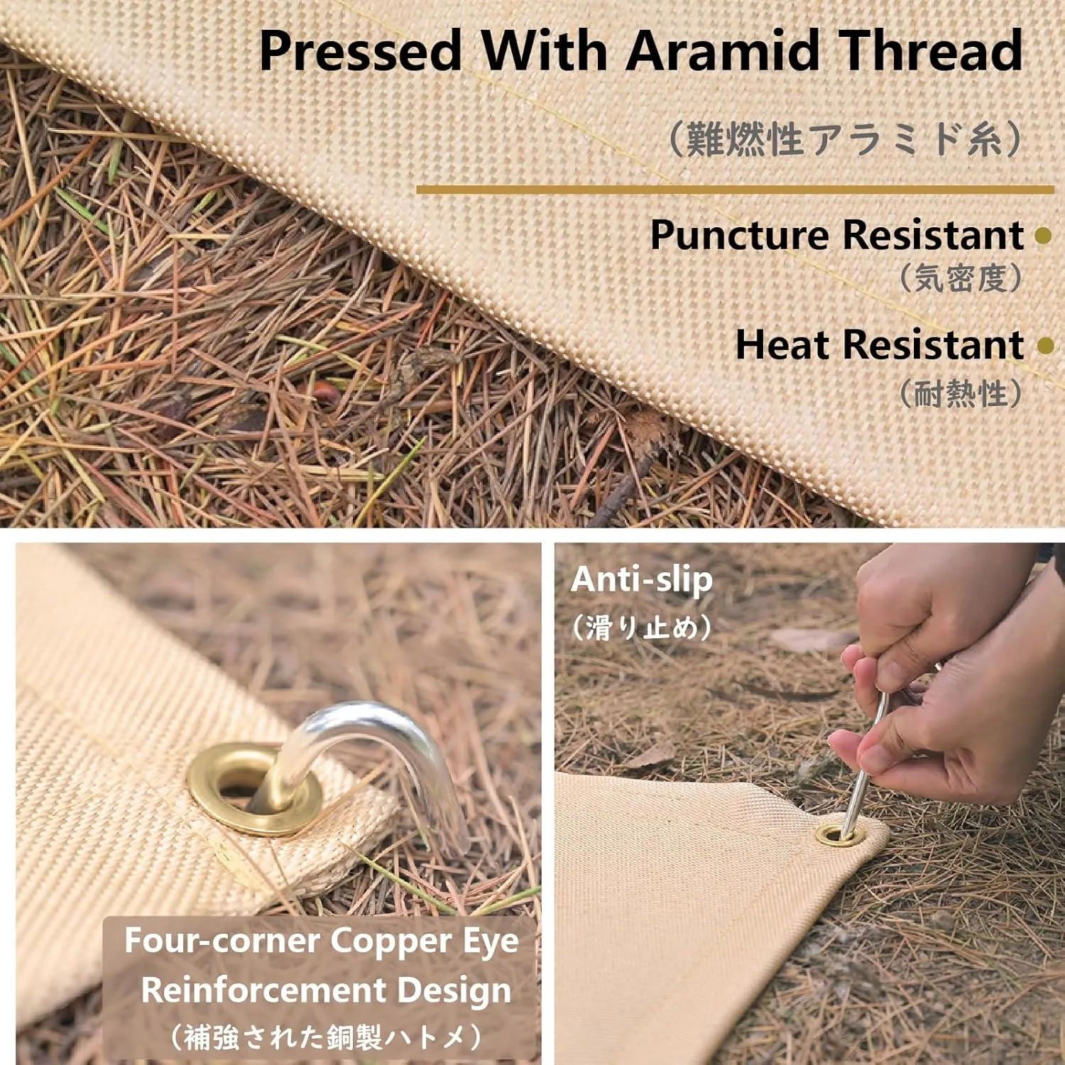 JEELAD Fireproof Mat Fire Pit Ember Mat Fire Blanket Under Grill for Outdoor Grill Firepit Grass Patio Lawn Campsite BBQ Floor