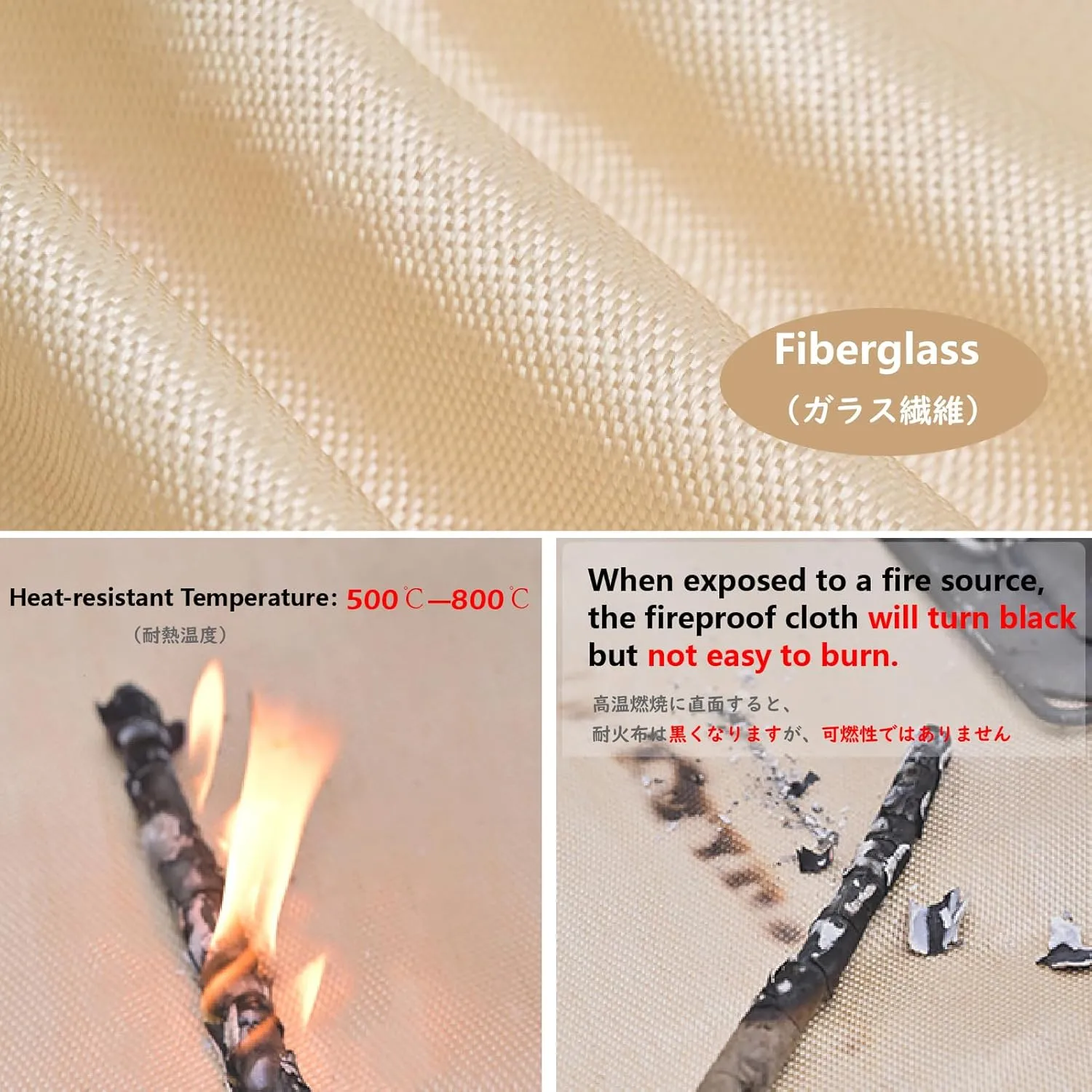 JEELAD Fireproof Mat Fire Pit Ember Mat Fire Blanket Under Grill for Outdoor Grill Firepit Grass Patio Lawn Campsite BBQ Floor