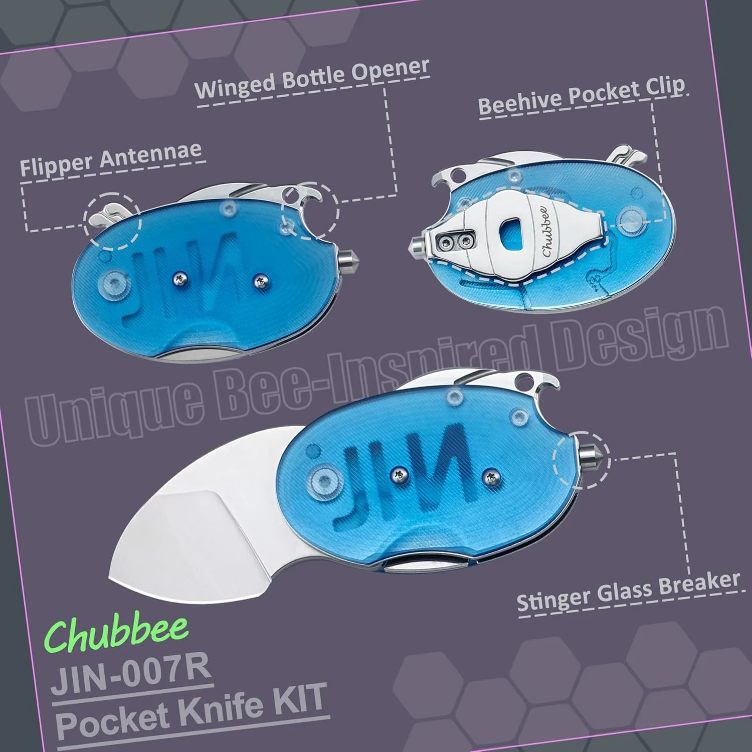 JIN D2 Blade Chubbee Knife Kit