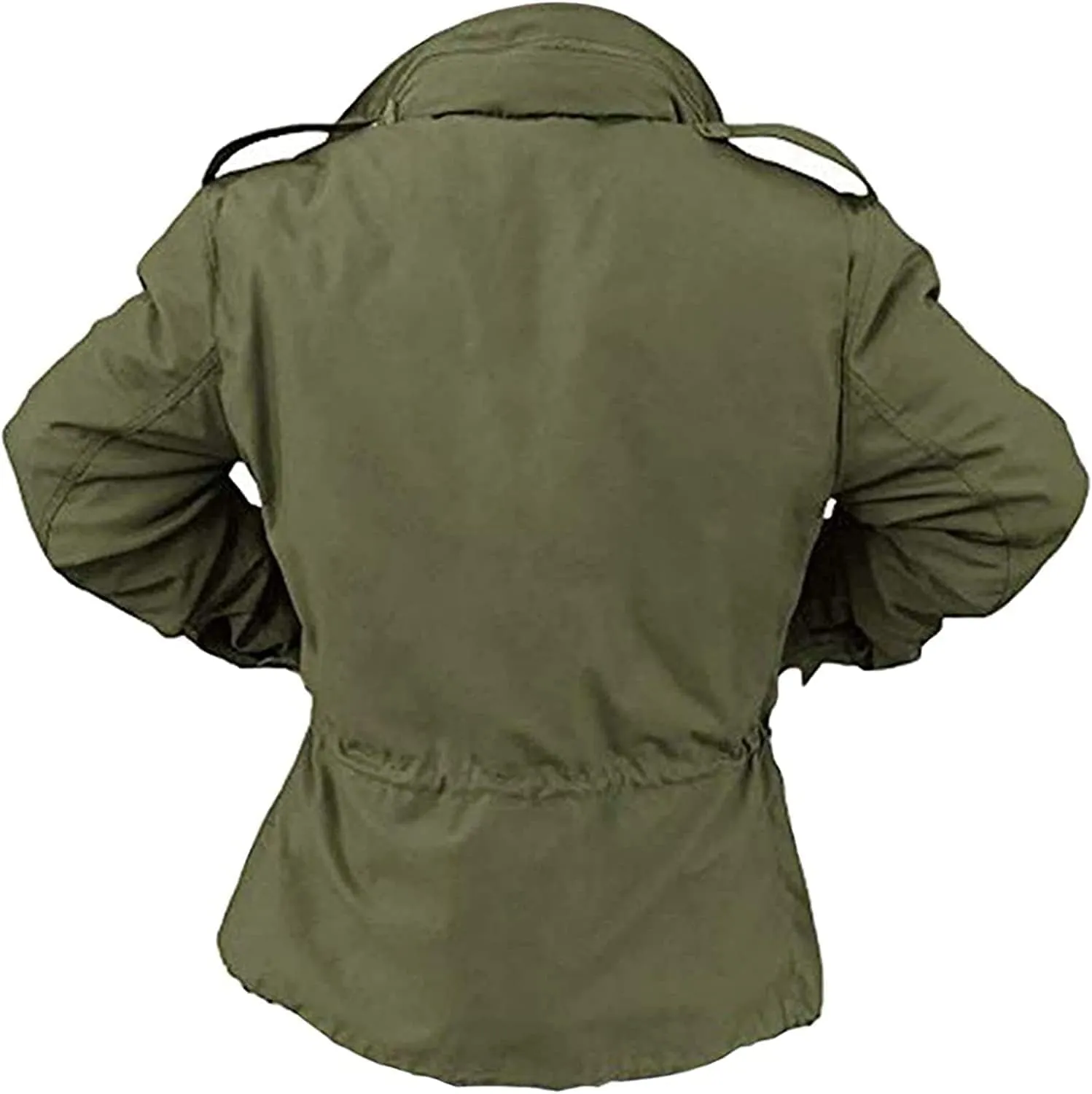 John Rambo Jacket Mens Cotton M65 Coat Jacket | Olive Greene US Army Field Multi Pocket Coat