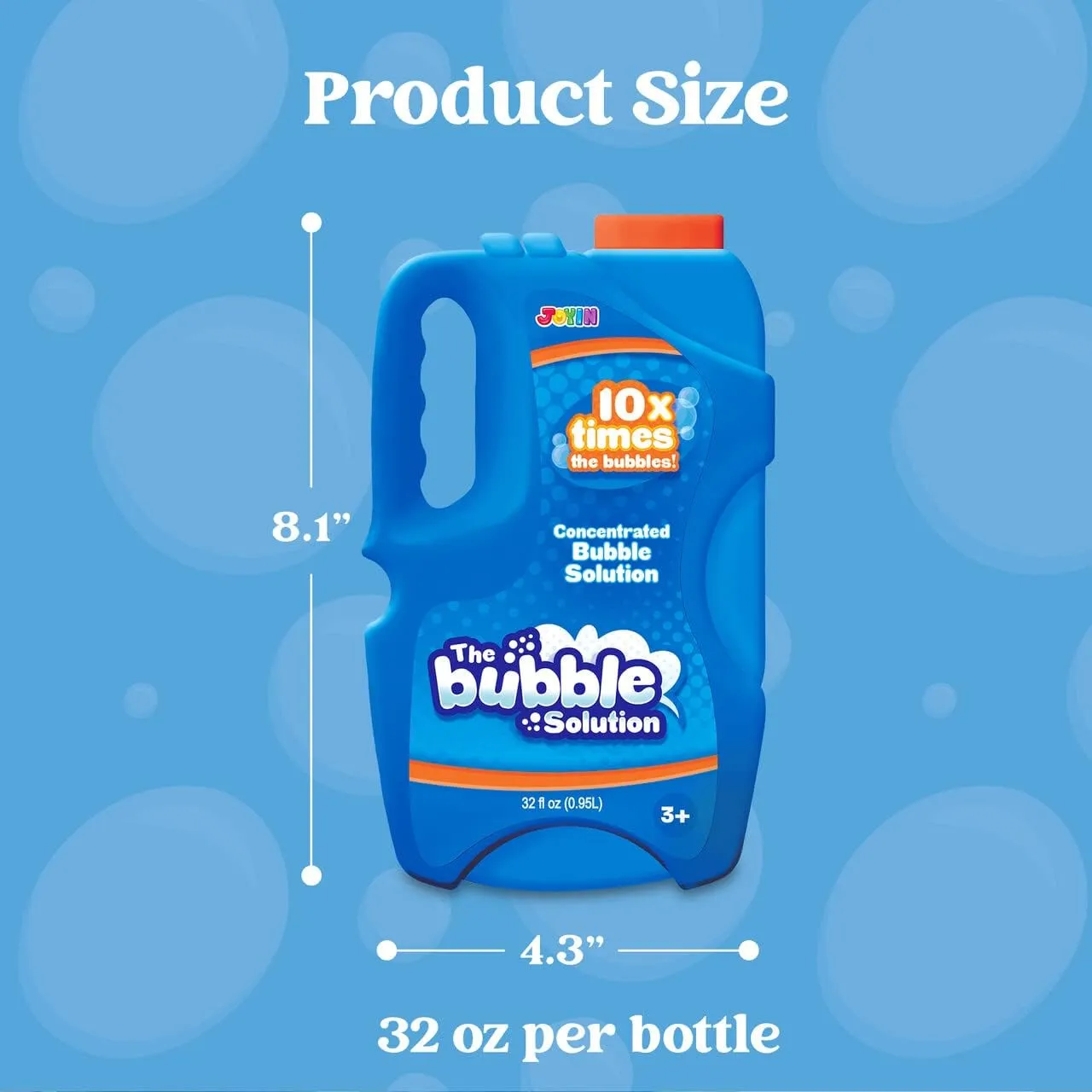 JOYIN 32 OZ Concentrated Bubble Solution (Close to 1L/ up to 2.5 Gallon Refills), Concentrated Solution Refills for Bubble Machine, Wands, Blower, Easter