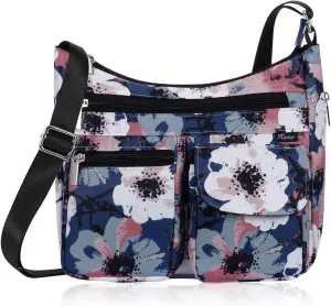 Kamo Crossbody for Women - Multi-pocket Shoulder Lightweight Messenger Casual Printed Purse Handbag Travel Bag