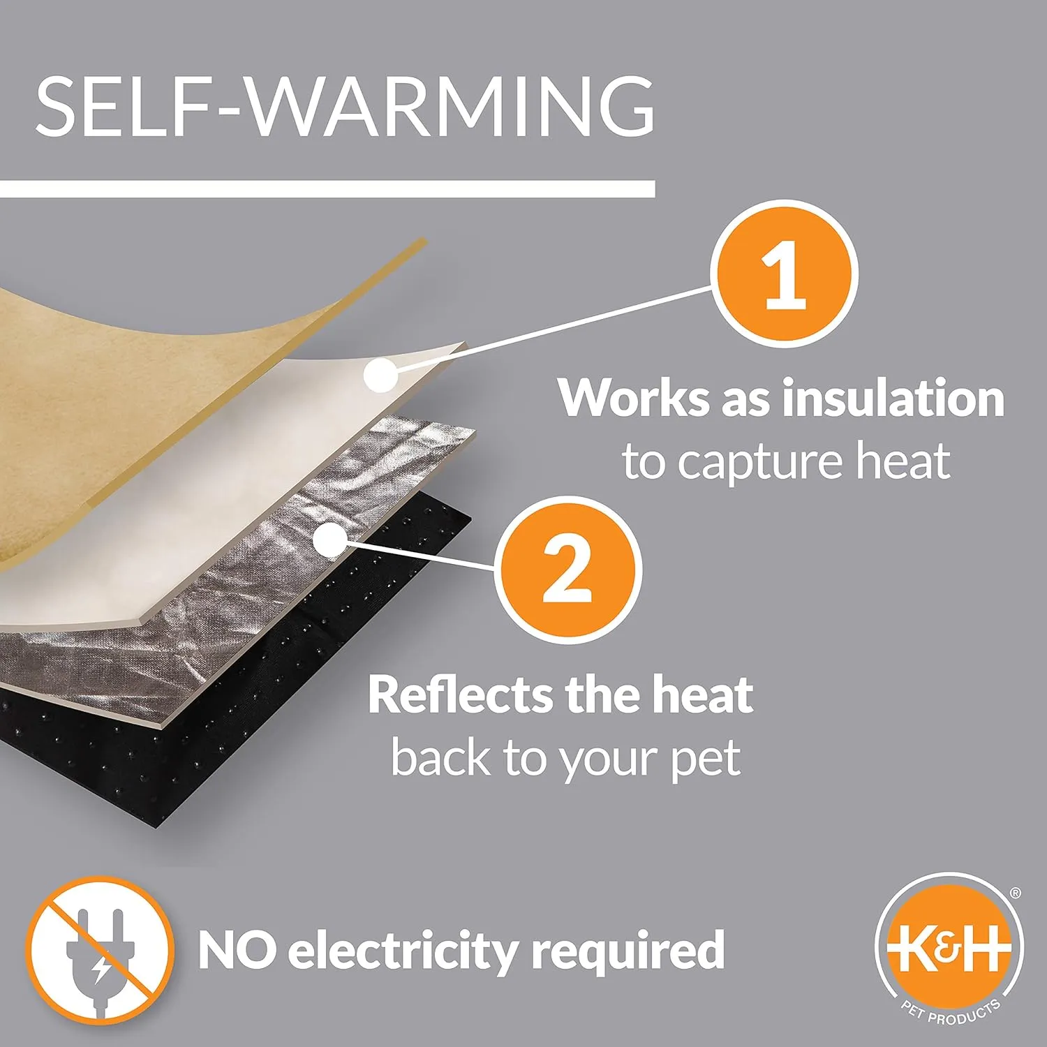 K&H Pet Products Self-Warming Crate Pad Mocha XX-Large 37 X 54 Inches