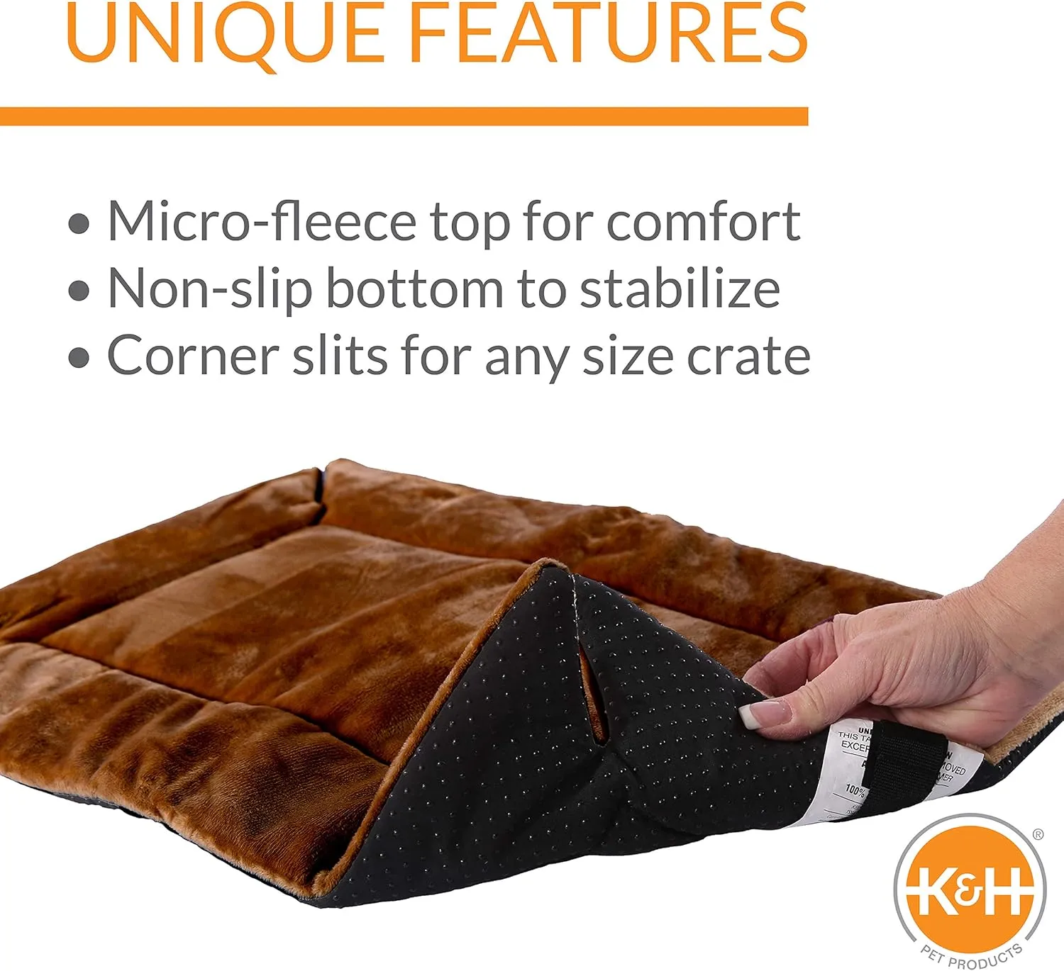 K&H Pet Products Self-Warming Crate Pad Mocha XX-Large 37 X 54 Inches