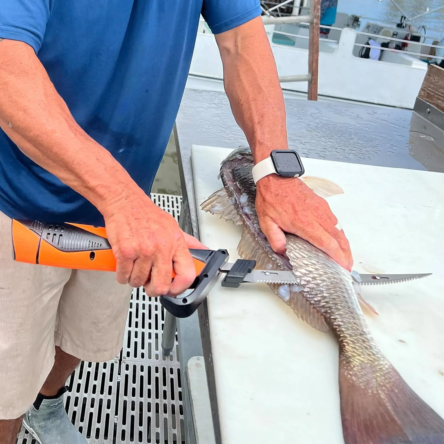 KastKing Cordless Electric Fillet Knife with 7" & 9" Razor-Sharp Blades (Speed Demon Pro) - Rechargeable, High Speed, Extended Battery Life, Ergonomic Non-Slip Grip, Safety Lock, Storage Carry Case for Fishing, Filleting, Outdoors