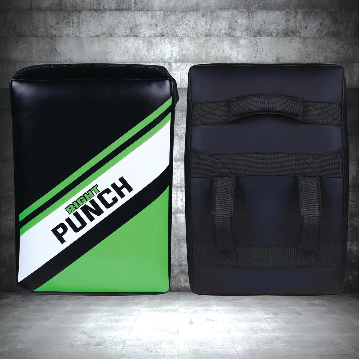 Kick Shield Muay Thai Kick Pads– Leather Thai Pads with Curved Shape for Martial Arts Training Thick Padding Coaching Gear for MMA, Boxing, Fitness Training & Fighting Sports