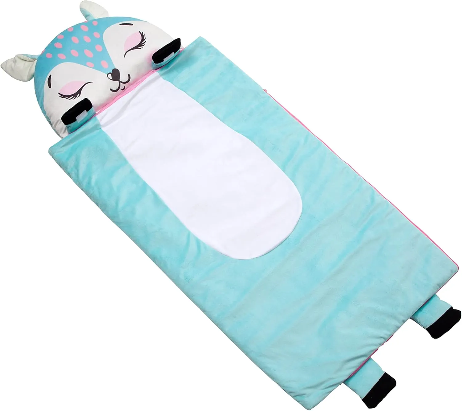 Kid's Nap Buddies Character Preschool Nap Mat, Toddler Sleeping Bag with Pillow for Daycare, Ages 3 