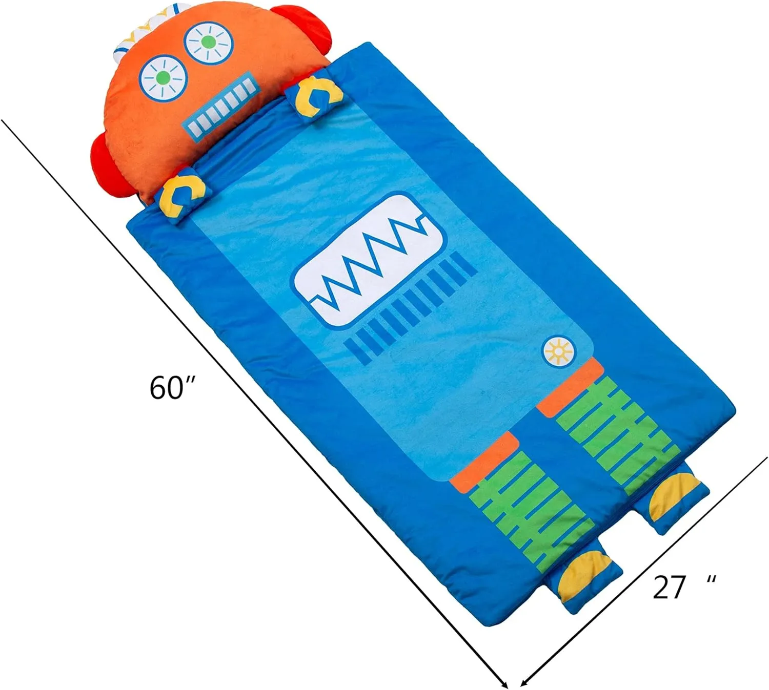 Kid's Nap Buddies Character Preschool Nap Mat, Toddler Sleeping Bag with Pillow for Daycare, Ages 3 