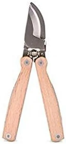 Kikkerland Beechwood Pocket Garden Plant Pruner Multi Tool, Beige