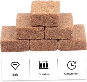 Kisangel 1set Outdoor Burning Blocks Easy to Use Combustion Supporting Wax for Camping Lightweight Fire Starters for Outdoor Cooking and BBQ Adventures 50pcs