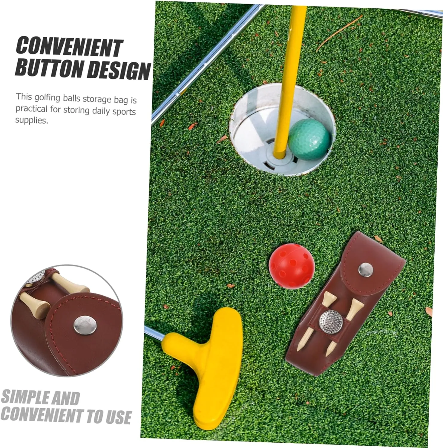 Kisangel Golf Bag Golf Ball Holder Cart Kit Golf Accessories Bag Golf Stand Bag Duffle Golf Ball Bag Daily Use