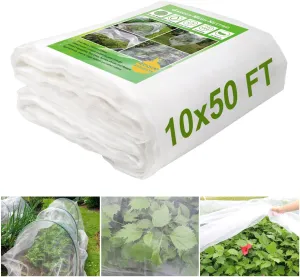 KLEWEE 10 x 50 FT Garden Mesh Netting, Ultra Fine Plant Netting Covers, Garden Netting for Raised Beds Vegetables, Fruit Tree Netting for Blueberry Bushes Barrier Screen Protection Net Cover