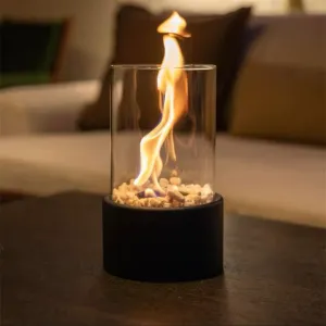 Kunyi's Tabletop Fireplace Ethanol/Alcohol Portable Fire Pit Smokeless Indoor/Outdoor Fire Bowl Cozy Home & Patio Decoration for Vibes and Atmosphere S'Mores Maker