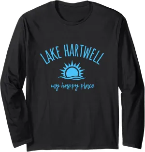 Lake Hartwell My Happy Place GA SC Boating Fishing Camping Long Sleeve T-Shirt
