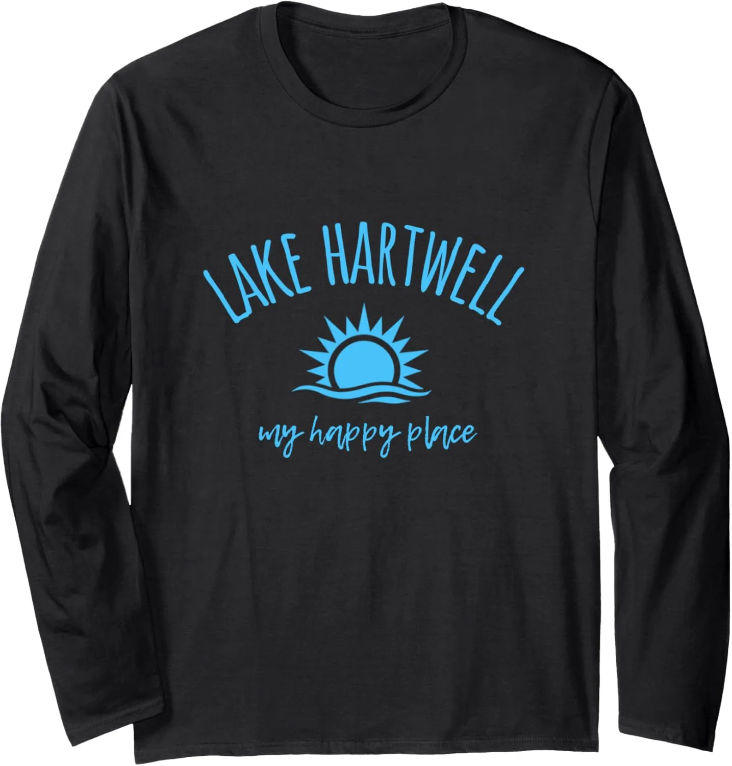 Lake Hartwell My Happy Place GA SC Boating Fishing Camping Long Sleeve T-Shirt