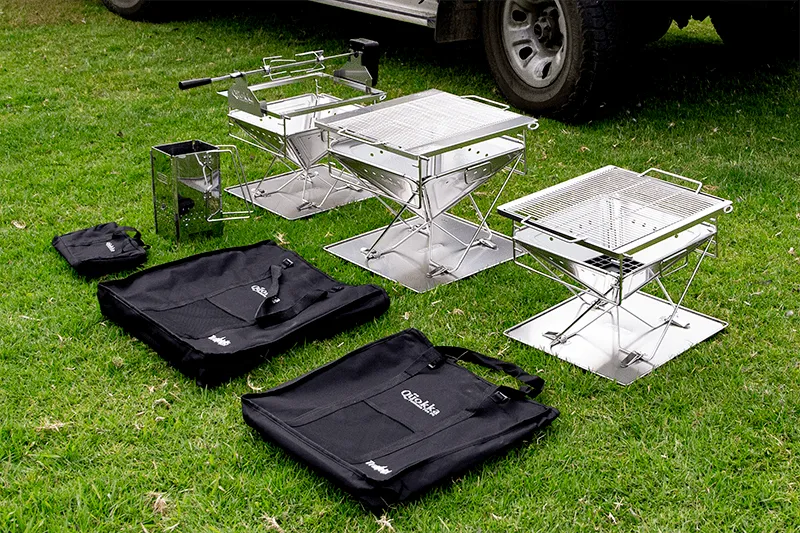 LARGE Quokka II folding Camping Fire pit - QUALITY BBQ