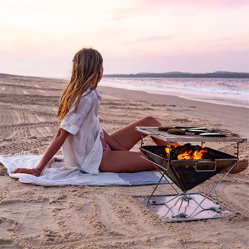 LARGE Quokka II folding Camping Fire pit - QUALITY BBQ